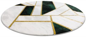 Dywany Łuszczów Kusový koberec Emerald 1015 green and gold kruh - 200x200 (priemer) kruh cm
