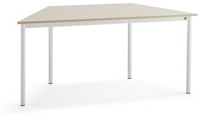 Stôl BORÅS TRAPETS, 1600x800x720 mm, laminát - breza, biela
