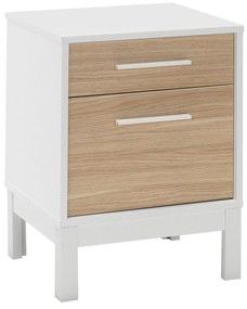 Nočný stolík Sivadu 2 (dub + biela). Vlastná spoľahlivá doprava až k Vám domov. 1094425