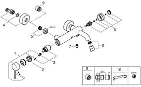 GROHE 33624001 - Vaňová batéria ESSENCE 193 mm lesklý chróm