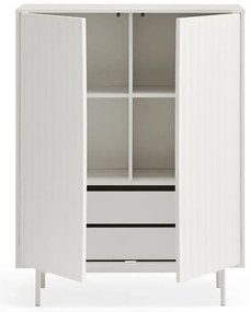 Biela vysoká komoda 97x130 cm Sierra - Teulat