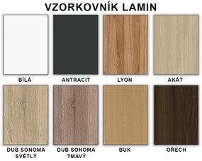 Nabytekmorava Jedálenská rohová lavica farba lamina: orech lyon 9614, čalúnenie vo farbe: Mega 13 V3 šedá