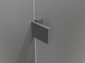 Mexen Lunar Duo, výklopný sprchový kút 120 x 110 cm, 8mm číre sklo, grafitový profil, 834-120L-110P-95-00