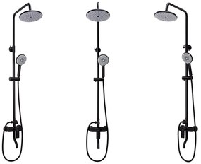 Rea Verso, sprchová súprava s pákovou batériou a dažďovou a ručnou sprchovou hlavicou, čierna matná, REA-P9145