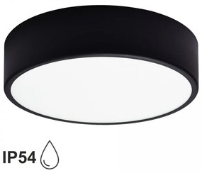 TEMAR Prisadené stropné kúpeľňové osvetlenie CLEO, 2xE27, 40W, 30cm, okrúhle, čierne, IP54