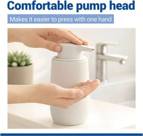 Krémovobiely plastový dávkovač mydla 400 ml Fablo – Wenko