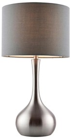 Endon 61192 - Stmievačka stolná lampa PICCADILLY 1xE14/40W/230V matný chróm/šedá