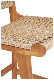 Barová stolička z teakového dreva v prírodnej farbe (výška sedadla 60 cm) Derby – House Nordic