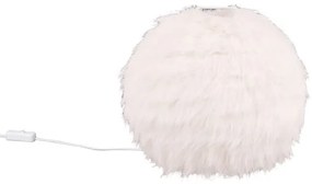 Krémová stolová lampa (výška 24 cm) Furry - Trio