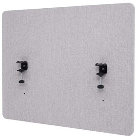 Akustický panel na stôl HWC-G75 - dvojstenná látka/textil - 60x75cm - sivá