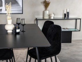 Silar Polar stolová súprava čierna/čierna