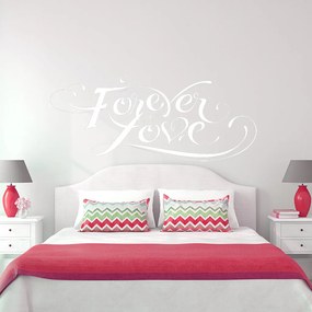 Veselá Stena Samolepka Forever love Farba: bílá, Veľkosť: 40 x 18 cm