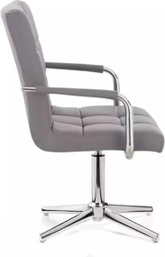 LuxuryForm DESIGN Stolička VERONA na striebornom kríži - šedá