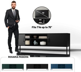 RTV skrinka XL ROSARIA 1700 x 400 x 500, čierna