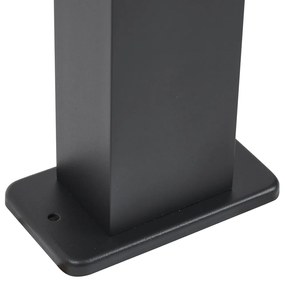 Moderná vonkajšia stojaca lampa čierna 65 cm so zásuvkou IP44 - Baleno