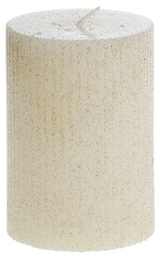 Chic Antique Trblietavá sviečka Grooves Glitter Cream 10 cm