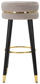 Svetlosivá čalúnená barová stolička (výška sedadla 74 cm) Paris – Mauro Ferretti