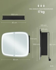 Luxusná zrkadlová skrinka BBK128B01