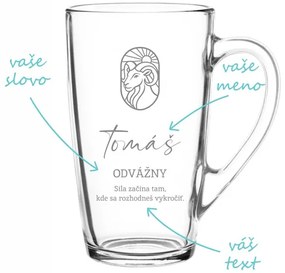 Pieskovaný hrnček znamenia Barana