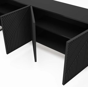 Čierna komoda 201x80x40 cm Peta – Marckeric