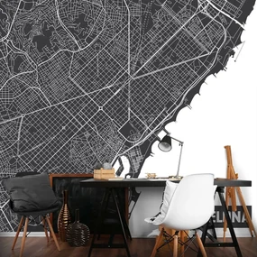 Fototapeta - Mapa Barcelony (152,5x104 cm)