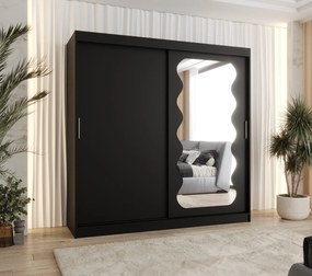 Šatníková skriňa 200 cm Spock (čierna). Akcia -19%. Vlastná spoľahlivá doprava až k Vám domov. 1126085