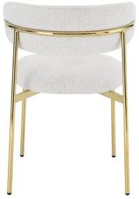 JEDÁLENSKÁ STOLIČKA POLA BÉŽOVÁ + ZLATÉ NOHY