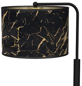 Stolná lampa Senso, 1x čierne/zlaté textilné tienidlo, b