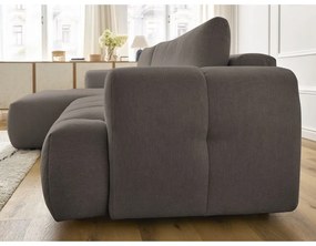 Taupe rozkladacia/s úložným priestorom rohová pohovka (ľavý roh/s leňoškou) Fuji – Bobochic Paris
