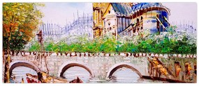 Obraz - Olejomaľba mesta (120x50 cm)