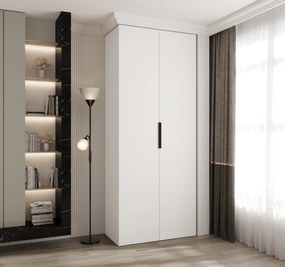 Šatníková skriňa 100 cm Carmela 40-4 (biela + čierna). Akcia -19%. Vlastná spoľahlivá doprava až k Vám domov. 1126633