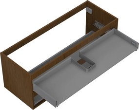 Mexen Box-A, závesná skrinka 120 cm, 2 zásuvky, orech, 91AX0-1200-470-2-86