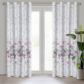 ZÁCLONA NA KRÚŽKOCH LEA05 140X250 CM KVETY