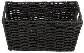 Compactor Ručne pletený košík ETNA, 31 x 24 x 14 cm, čierna