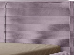 Posteľ Inez 180x200 cm, púdrovo fialová štrukturovaná látka