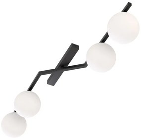 Stropné svietidlo NATON 4xE14/10W/230V čierna/biela