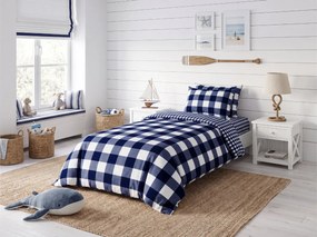 Obliečky z mikrovlákna NAVY GINGHAM modro-biele Rozmer obliečky: 70 x 90 cm | 140 x 200 cm