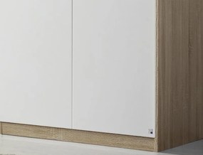 Šatníková skriňa Hildesheim, 271 cm, dub sonoma/biela