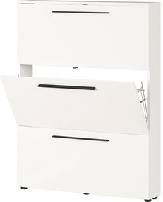 Biela výklopná skrinka na topánky Utah - Germania