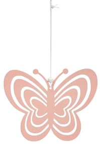 Závesný kovový motýľ PASTEL BUTTERFLY - viac farieb Farba: Ružová