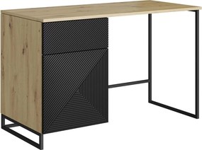 Písací stôl Asha 120 cm - artisan / čierny mat / čierne nohy
