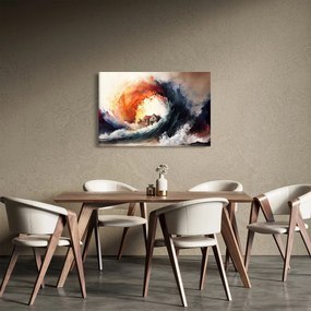 Obraz - Vo víre povodne, akvarel (90x60 cm)