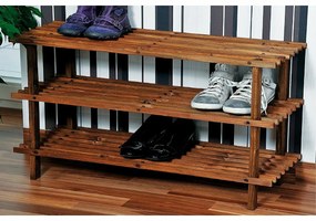 Kesper 69733 Botník s 3 policami, tmavá, 77 x 40 x 26 cm