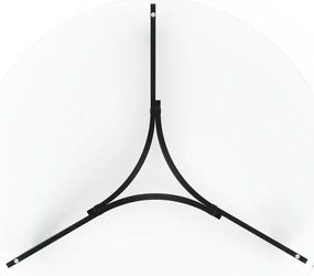 Čierny okrúhly konferenčný stolík so sklenenou doskou 87x87 cm Madera – Umbra