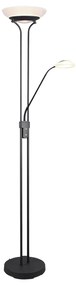 TRIO R40073532 ORSON stojacia lampa LED 30W/2400lm, 5W/400lm 3000K, matná čierna, alabaster, stmievateľné