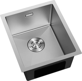 Mexen Trixo, 1-komorový nerezový drez 370 x 440 mm, brúsená oceľ, 6412371000-01