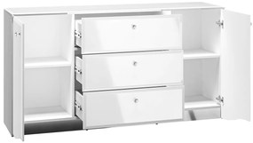 KOMODA CRISTINE BIELY LESK + ZRKADLO 160 cm