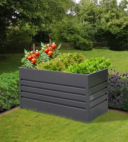 Vyvýšený záhradný záhon BestBerg VZ-735A / 735 l / 150 x 70 x 70 cm / šedá
