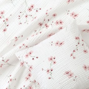 Goldea krepová obliečka na vankúš - kvitnúce sakury 40 x 40 cm