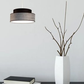Luster na lanku GRACE 1xE27/60W/230V pr. 40 cm čierna/šedá